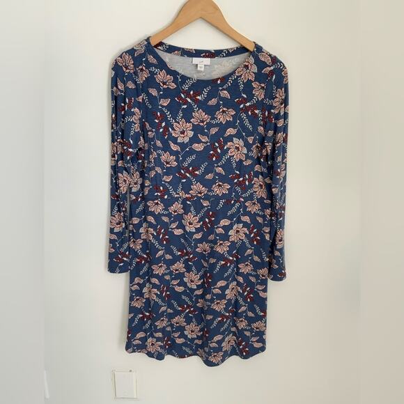 J Jill Women's Medium Floral Long Sleeve‎ Dress - Picture 1 of 6